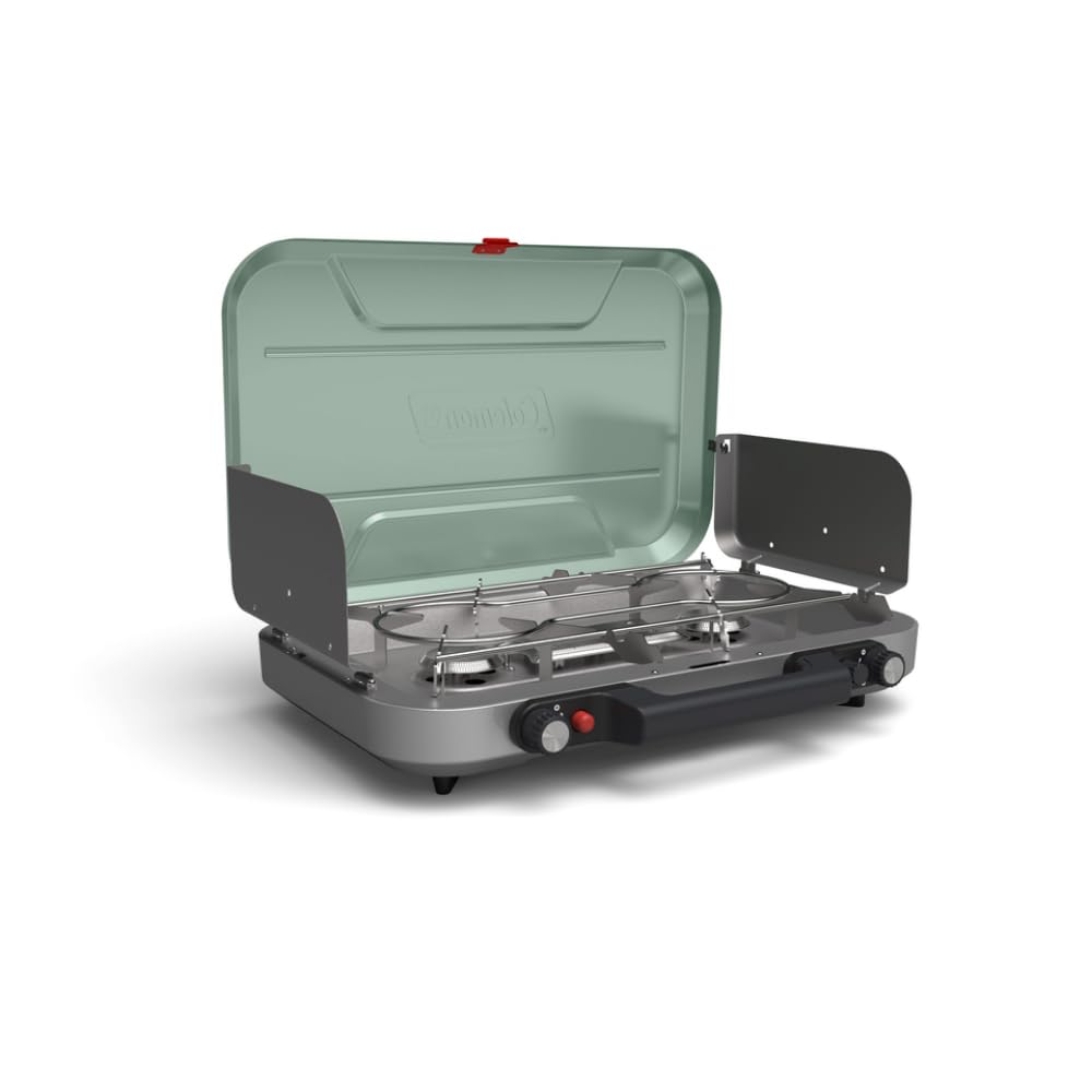 Coleman Cascade 328 3-Burner Camping Stove for Outdoor Adventurers with 28,000 BTUs, Matchless Lighting, and Dual Wind G