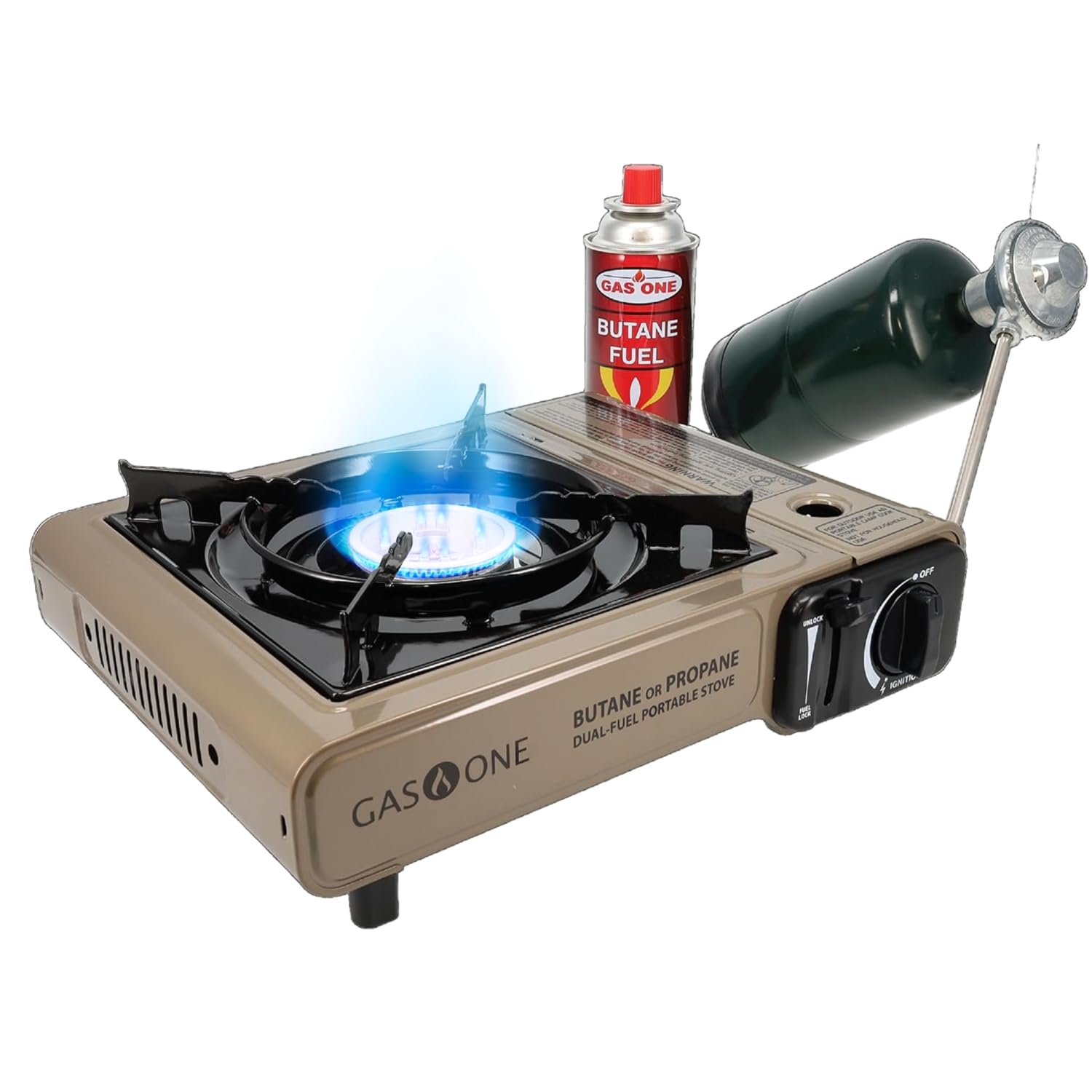 Gas One GS-3400P Dual Fuel Portable Camping Stove for Emergency Preparedness
| Gas One GS-3400P Propane or Butane Stove