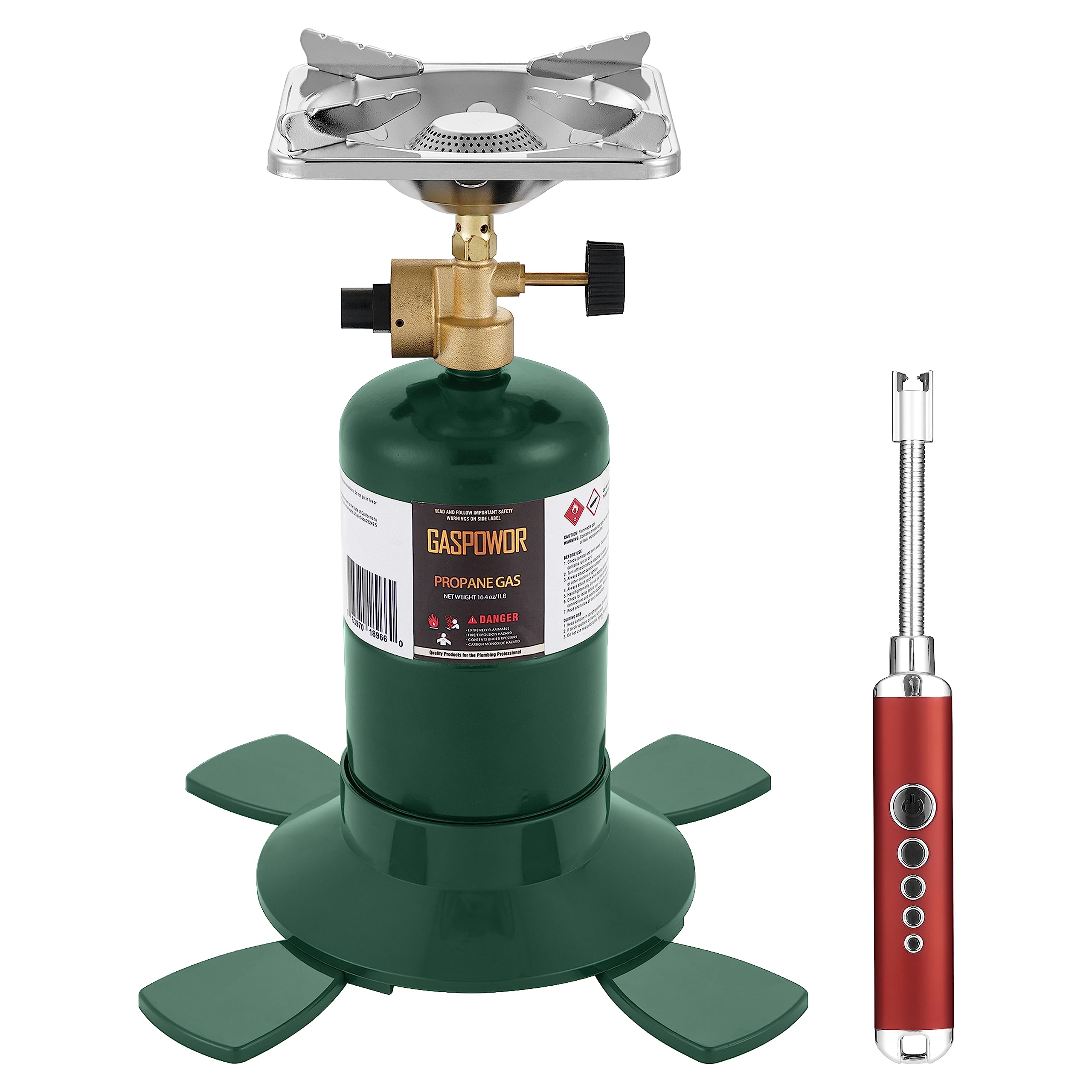 Portable BottleTop Propane Stove for Camping and Backpacking
| 10000BTU Adjustable Burner BottleTop Propane Stove
| Cam