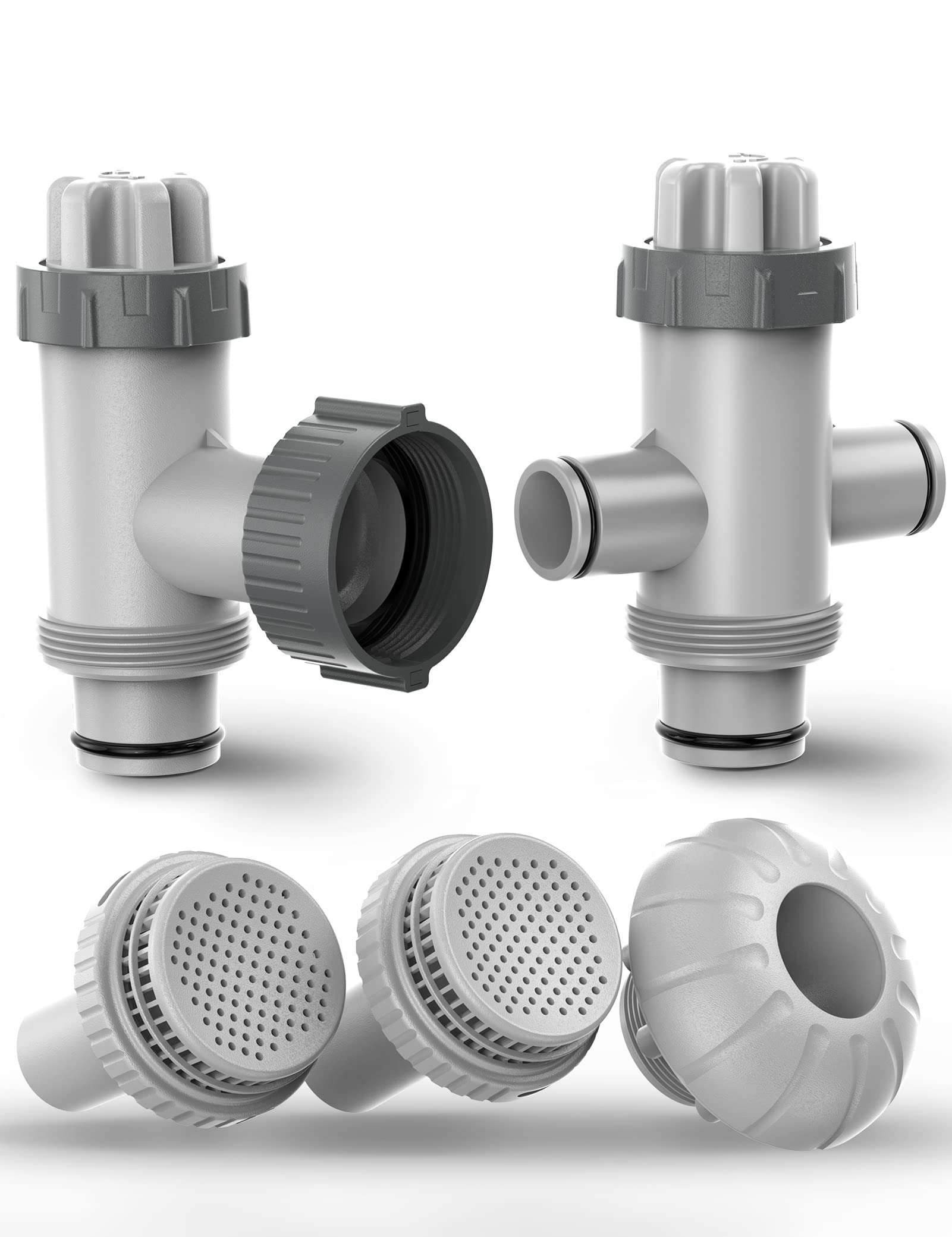 Replacement Parts Kit for Above Ground Pools - Plunger Valve and Water Nozzle
| 1.5" Inlet Water Nozzle and 1.25" Outle